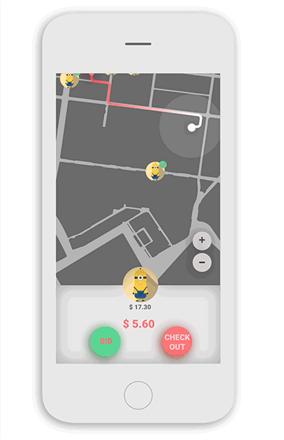  allow user to bid for someone living nearby to pick up his/her meal or allow user to pick up meal for someone nearby to earn